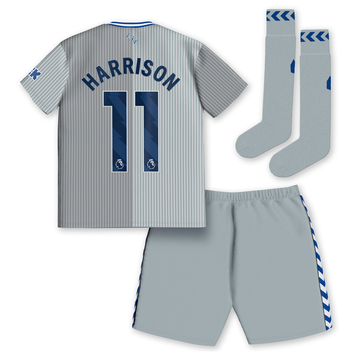 Everton Hummel Third Infant Kit 2023-24 with Harrison 11 printing - Kit Captain