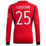 Manchester United Cup adidas Home Shirt 2023-24 - Long Sleeve - With Rabjohn 25 Printing - Kit Captain