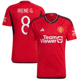 Manchester United Cup adidas Home Shirt 2023-24 - With Irene G. 8 Printing - Kit Captain