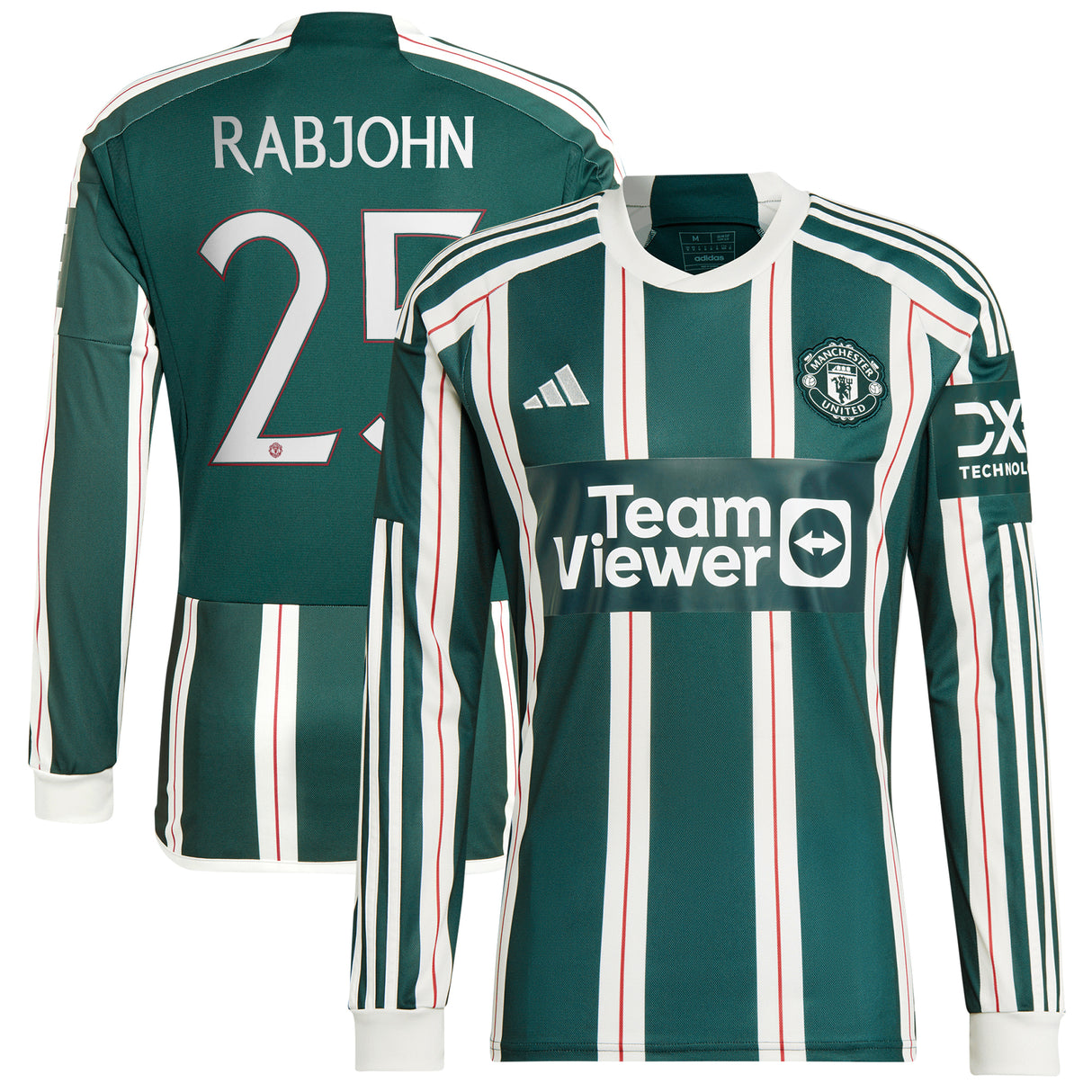 Maglia adidas Away della Coppa del Manchester United 2023-24 - Manica lunga - Con stampa Rabjohn 25