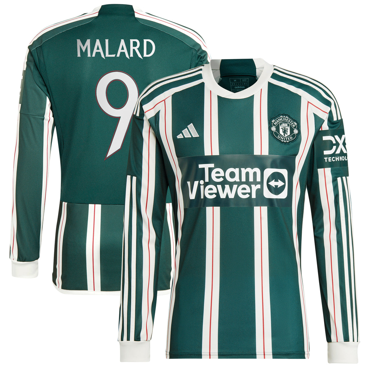 Maglia adidas Away della Coppa del Manchester United 2023-24 - Manica lunga - Con stampa Malard 9