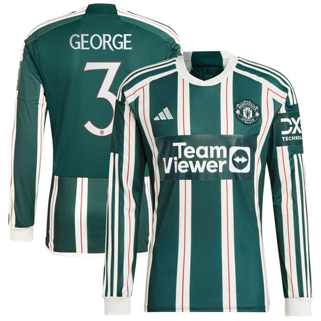 Maglia adidas Away della Coppa del Manchester United 2023-24 - Manica lunga - Con stampa George 3