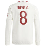 Manchester United Cup adidas Third Shirt 2023-24 - Kids - Long Sleeve - With Irene G. 8 Printing - Kit Captain