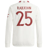 Manchester United Cup adidas Third Shirt 2023-24 - Kids - Long Sleeve - With Rabjohn 25 Printing - Kit Captain