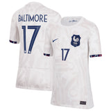 France Women Nike Away Stadium Shirt 2023-24 - Kids with Baltimore 17 printing - Kit Captain