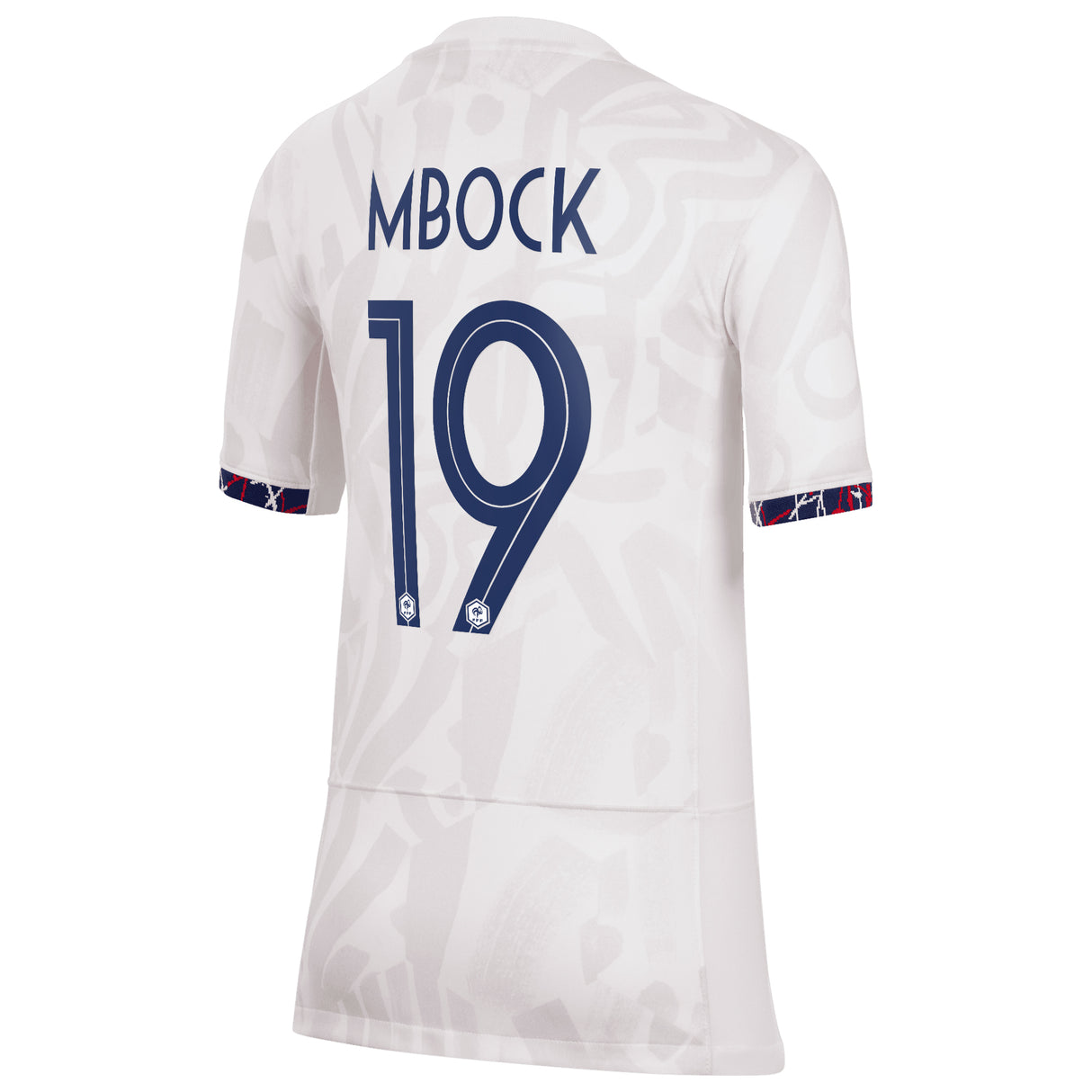 France Women Nike Away Stadium Shirt 2023-24 - Kids with Mbock 19 printing - Kit Captain