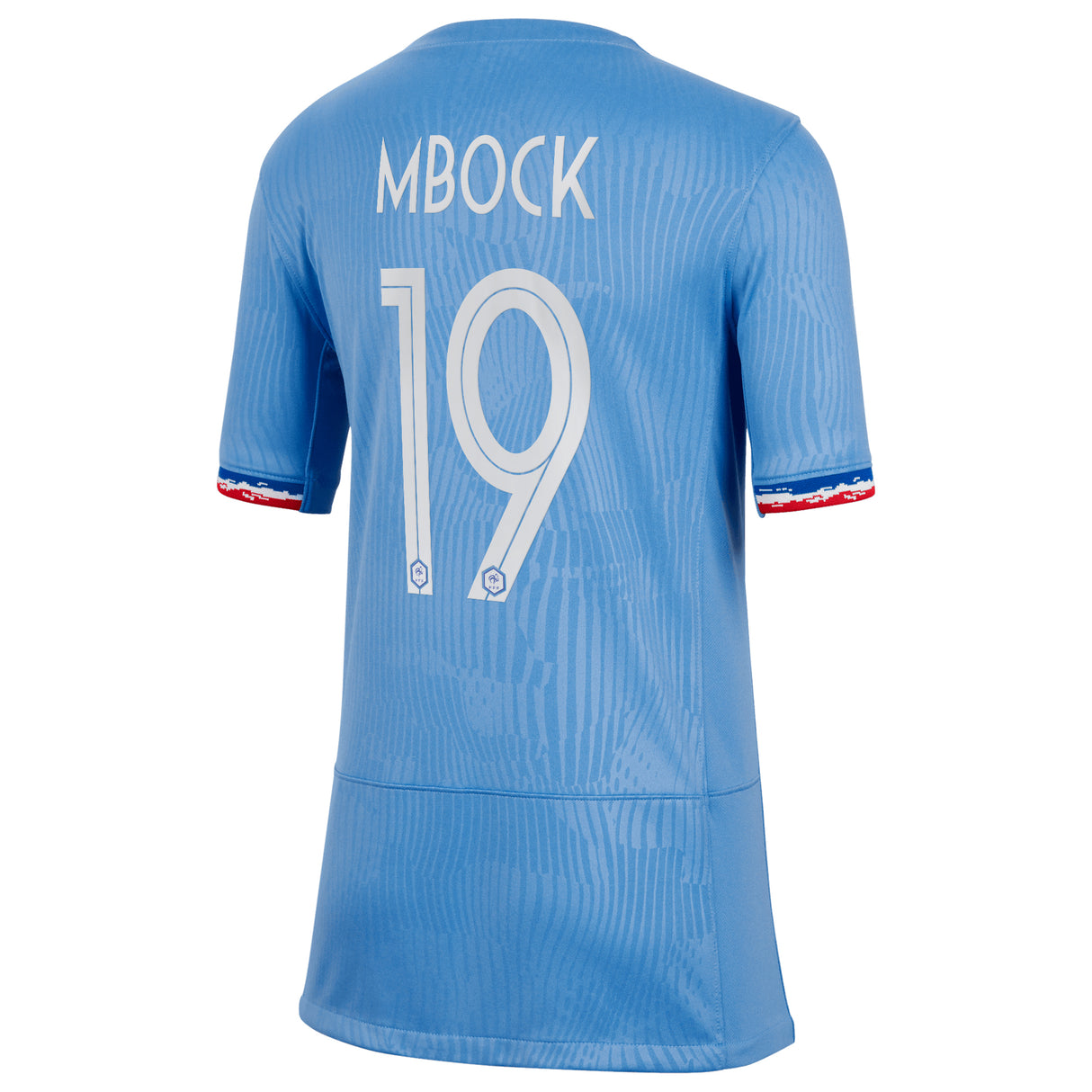 France Women Nike Home Stadium Shirt 2023-24 - Kids with Mbock 19 printing - Kit Captain