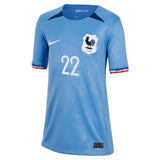 France Women Nike Home Stadium Shirt 2023-24 - Kids with Perisset 22 printing - Kit Captain