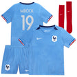 France Women Nike Home Stadium Kit 2023-24 - Little Kids with Mbock 19 printing - Kit Captain