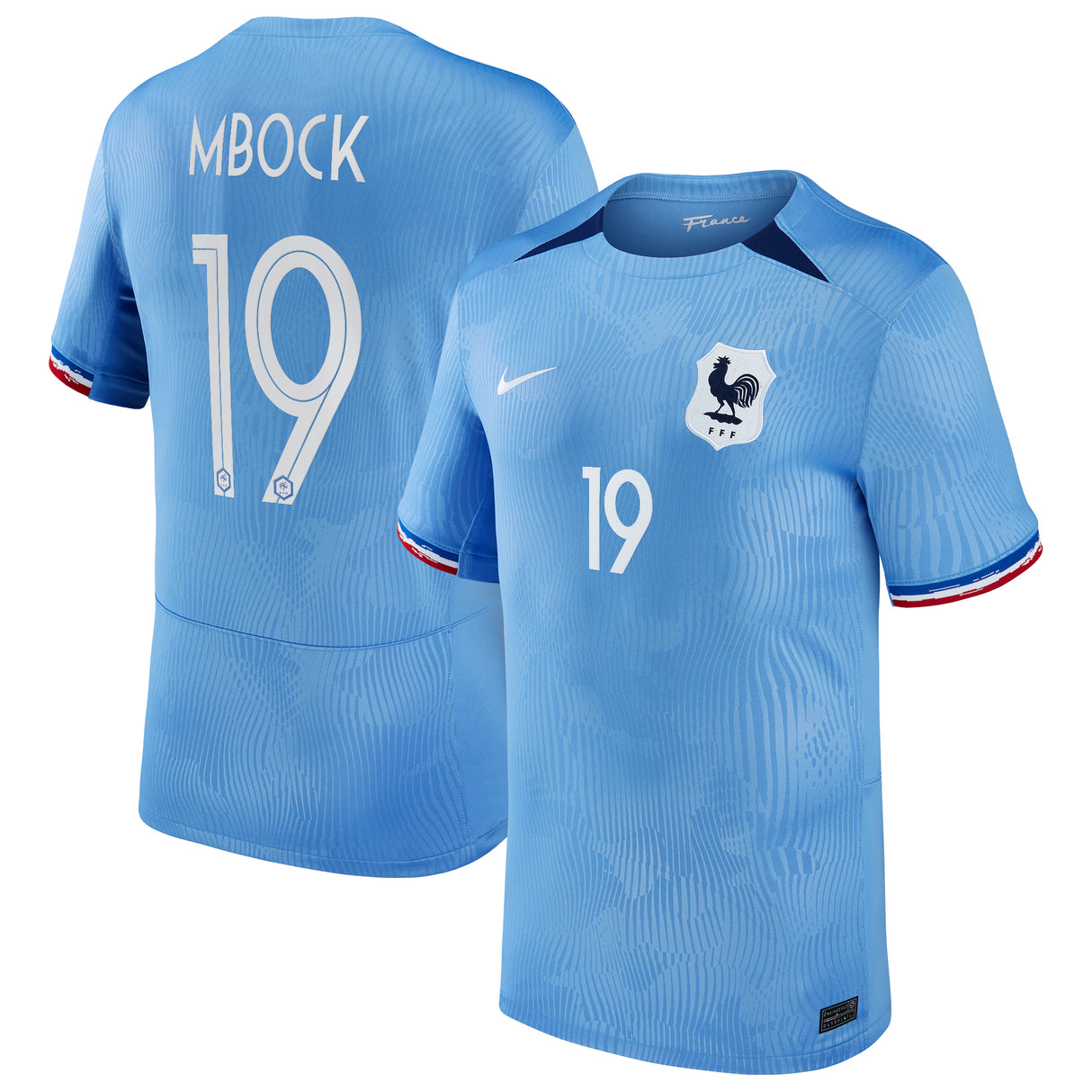 Maglia Nike Home Stadium Francia Donna 2023-24 - Uomo con stampa Mbock 19