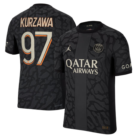 PSG x Jordan Third Dri-FIT ADV Match Shirt 2023-24 with Kurzawa 97 printing - Kit Captain