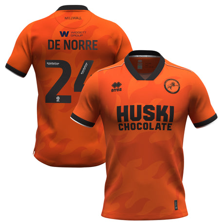 Millwall Errea Third Shirt 2023-24 - Kids - Casper DE NORRE 24 - Kit Captain