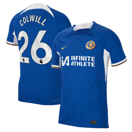 Chelsea Home Vapor Match Sponsored Shirt 2023-24 with Colwill 26 printing - Kit Captain