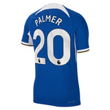 Chelsea Home Vapor Match Sponsored Shirt 2023-24 with Palmer 20 printing - Kit Captain