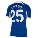 Chelsea Nike Home Stadium Sponsored Shirt 2023-24 with Caicedo 25 printing