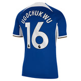 Chelsea Nike Home Stadium Sponsored Shirt 2023-24 with Ugochukwu 16 printing