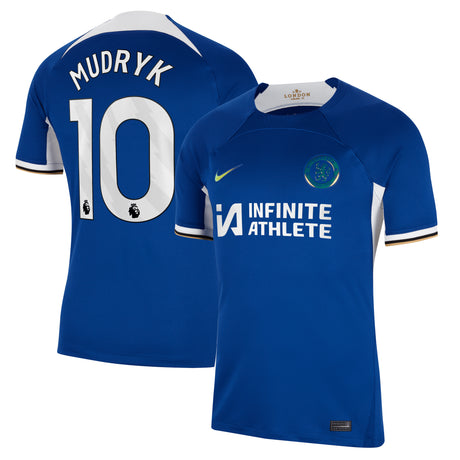 Chelsea Nike Home Stadium Sponsored Shirt 2023-24 with Mudryk 10 printing