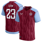 Aston Villa WSL Castore Home Shirt 2023-24 - Kids - With Leon 23 printing - Kit Captain