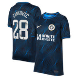 Chelsea WSL Nike Away Stadium Sponsored Shirt 2023-24 - Kids with Čanković 28 printing