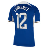 Chelsea WSL Nike Home Stadium Sponsored Shirt 2023-24 with Lawrence 12 printing