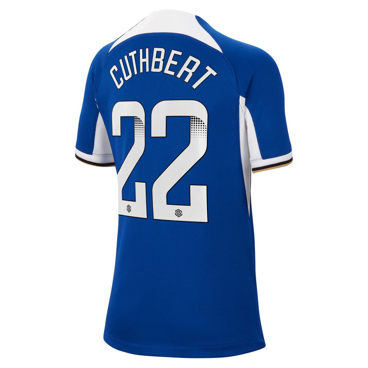 Chelsea WSL Nike Home Stadium Sponsored Shirt 2023-24 - Kids with Cuthbert 22 printing