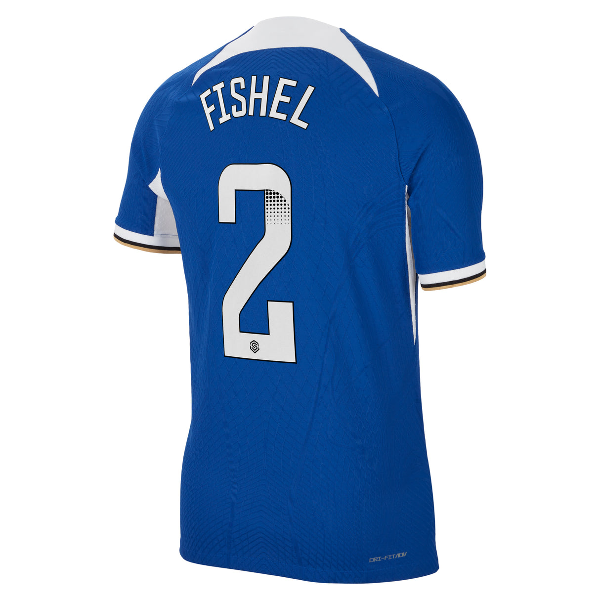 Chelsea WSL Home Vapor Match Sponsored Shirt 2023-24 with Fishel 2 printing - Kit Captain