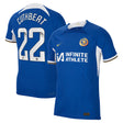 Chelsea WSL Home Vapor Match Sponsored Shirt 2023-24 with Cuthbert 22 printing - Kit Captain