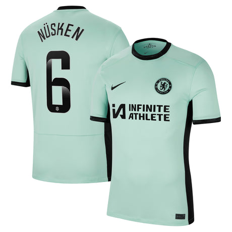 Chelsea WSL Nike Third Stadium Sponsored Shirt 2023-24 with Nüsken 6 printing