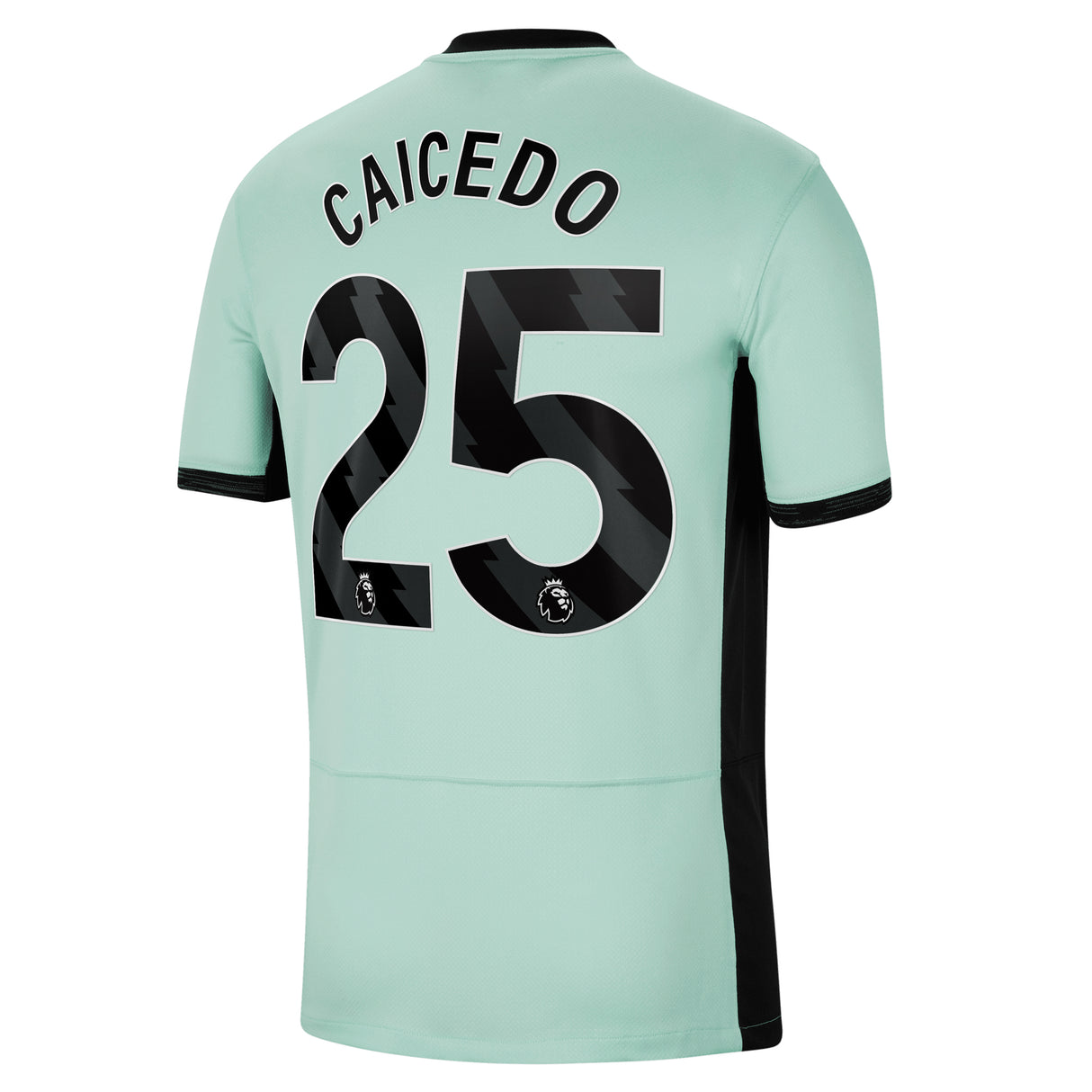 Chelsea Nike Third Stadium Sponsored Shirt 2023-24 with Caicedo 25 printing