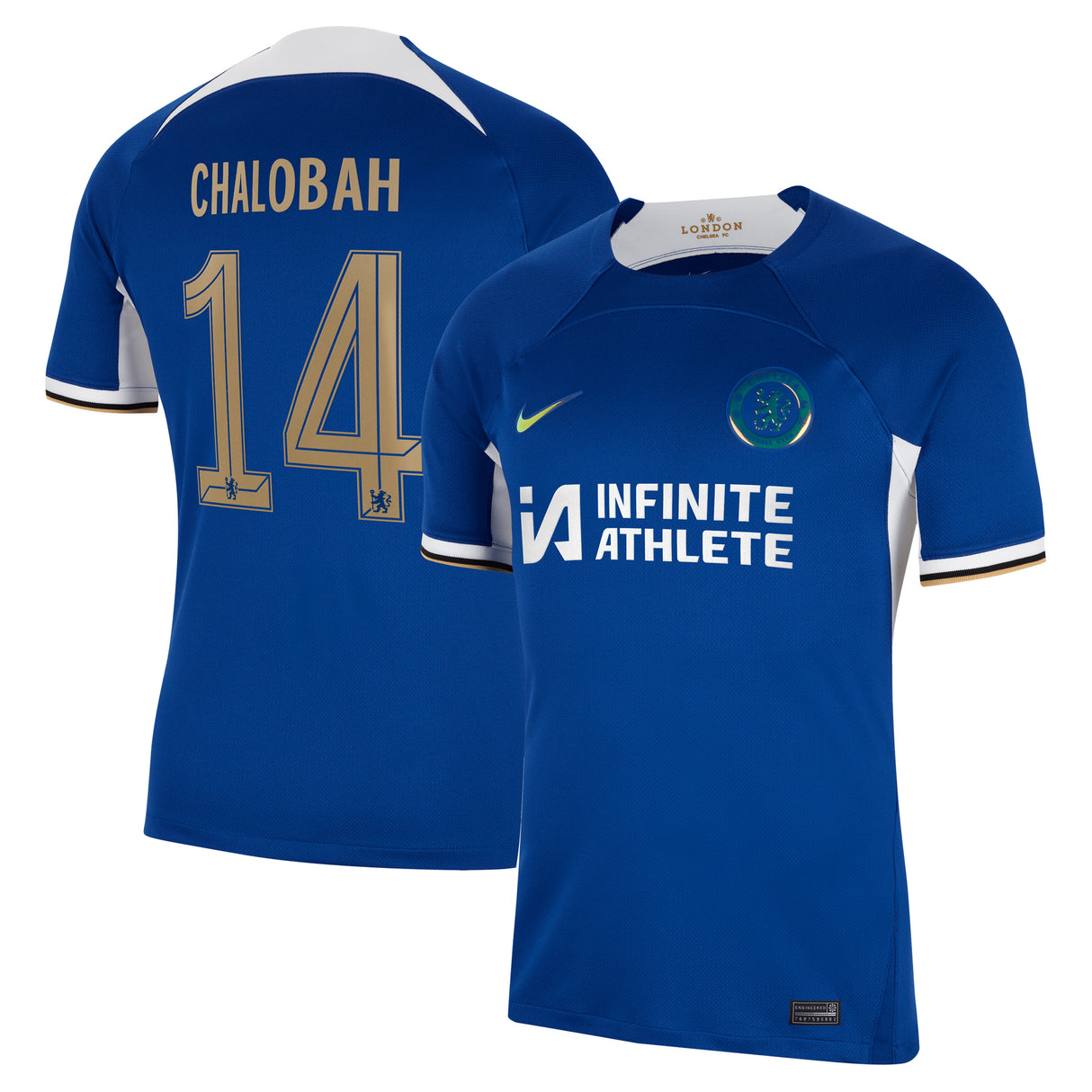 Chelsea Cup Nike Home Stadium Sponsored Shirt 2023-24 with Chalobah 14 printing