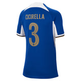 Chelsea Cup Nike Home Stadium Sponsored Shirt 2023-24 - Kids with Cucurella 3 printing