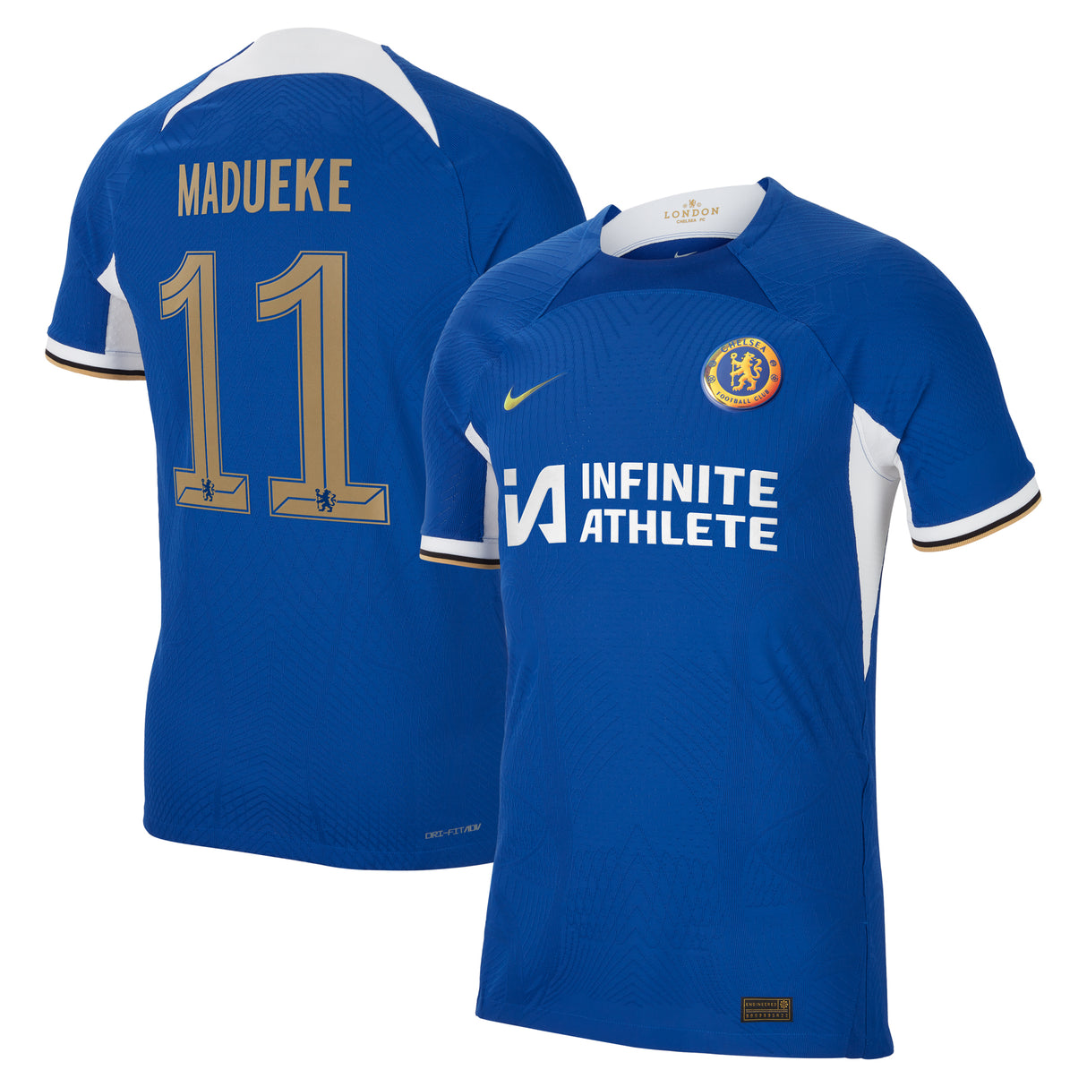 Chelsea Cup Home Vapor Match Sponsored Shirt 2023-24 with Madueke 11 printing - Kit Captain