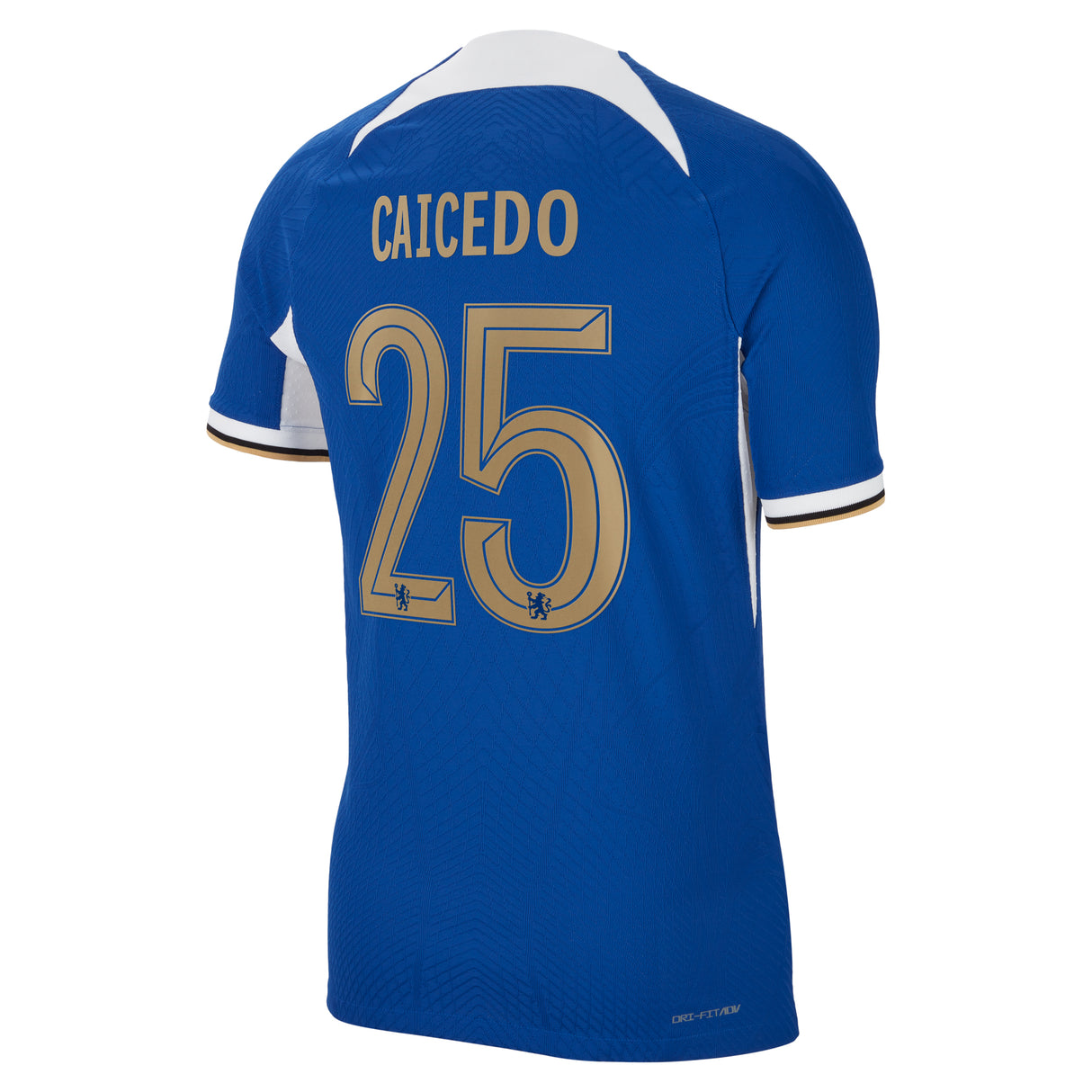 Chelsea Cup Home Vapor Match Sponsored Shirt 2023-24 with Caicedo 25 printing - Kit Captain