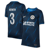 Chelsea Nike Cup Away Stadium Sponsored Shirt 2023-24 - Kids with Nouwen 3 printing