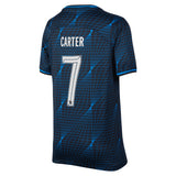 Chelsea Nike Cup Away Stadium Sponsored Shirt 2023-24 - Kids with Carter 7 printing