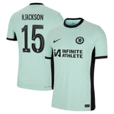 Chelsea Cup Third Vapor Match Sponsored Shirt 2023-24 with Jackson 15 printing - Kit Captain