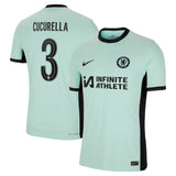 Chelsea Cup Third Vapor Match Sponsored Shirt 2023-24 with Cucurella 3 printing - Kit Captain