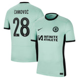 Chelsea Cup Nike Third Stadium Sponsored Shirt 2023-24 with Čanković 28 printing