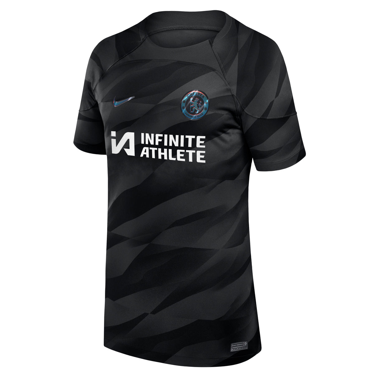 Chelsea Nike Goalkeeper Stadium Sponsored Shirt 2023-24 -Kids with Bergström 47 printing - Kit Captain