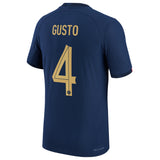 France Home Match Shirt 2022 with Gusto 4 printing - Kit Captain