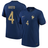 France Home Stadium Shirt 2022 with Gusto 4 printing - Kit Captain