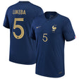 France Home Stadium Shirt 2022 with Lukeba 5 printing - Kit Captain