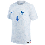 France Away Match Shirt 2022 with Gusto 4 printing - Kit Captain