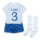 France Away Stadium Kit 2022 - Little Kids with Clauss 3 printing - Kit Captain