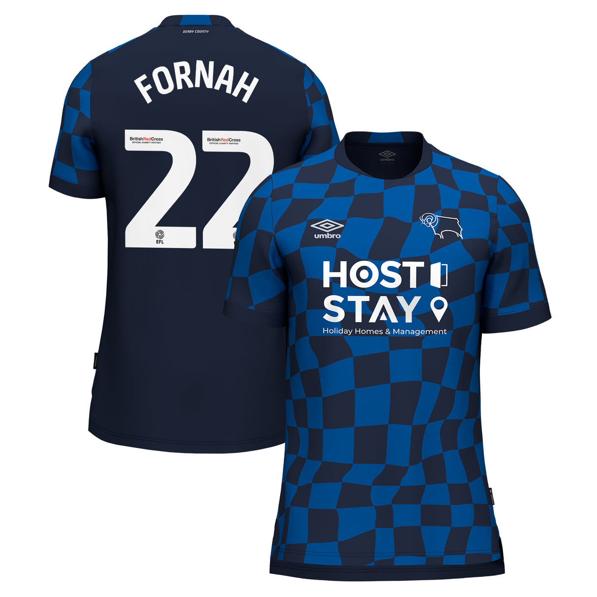 Derby County Umbro Away Shirt 2023-24 - Tyrese Fornah 22