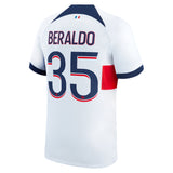 Paris Saint-Germain Nike Away Stadium Shirt 2023-24 with Beraldo 35 printing