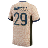 PSG Jordan Fourth Dri-FIT ADV Match Shirt 23/24 with Barcola 29 printing