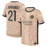 PSG Jordan Fourth Stadium Shirt 23/24 - Kids with Hernandez 21 printing