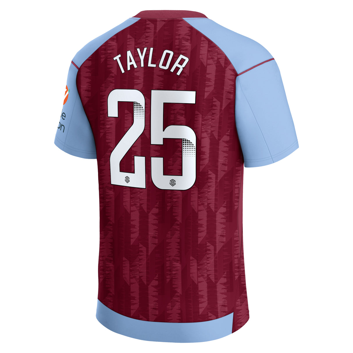 Aston Villa WSL Home Stadium Shirt 2023-24 with Taylor 25 printing