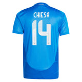 Italy adidas Home Authentic Shirt 2024 with Chiesa 14 printing